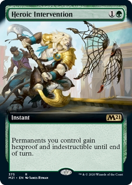 Heroic Intervention Magic Core Set 2021 Bordless